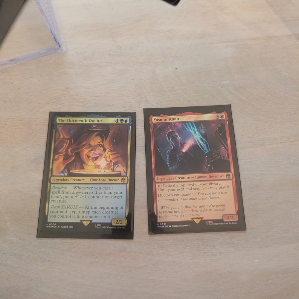 Time Lord and Detective Trading Card Duo - Black, Red, Blue